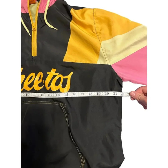 Cheetos Pullover Quarter Zip Jacket Size Small Chester Cheetah Black Novelty - Picture 3 of 9